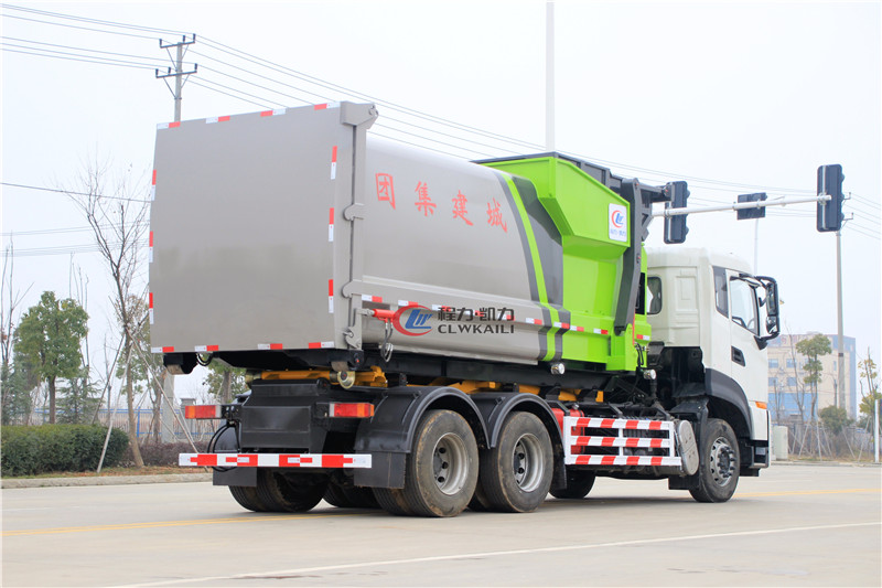 國六東風(fēng)天龍25噸勾臂垃圾車