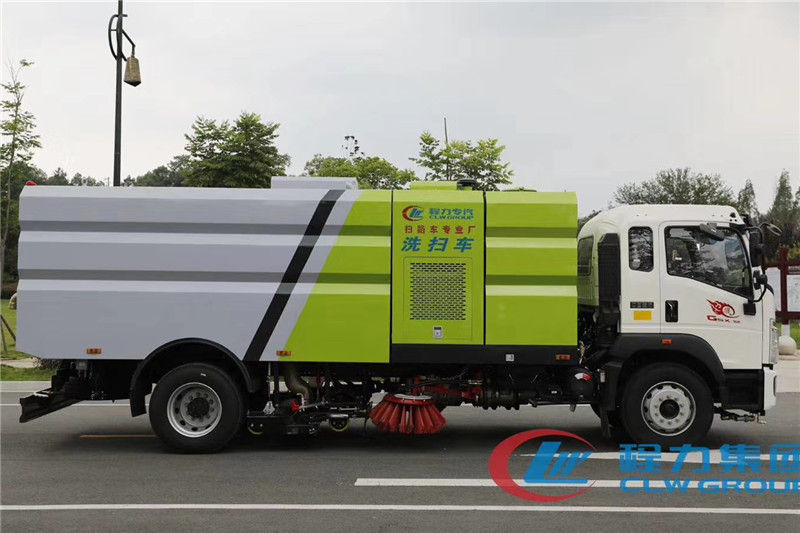 國六重汽豪沃16噸（9水/7塵）洗掃車
