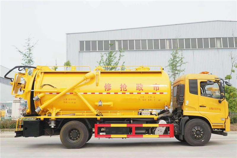國六東風(fēng)天錦一體式14方 清洗吸污車